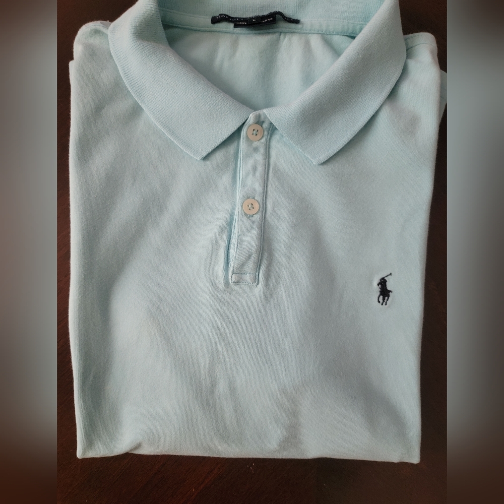Women's Ralph Lauren Light Blue Polo Shirt